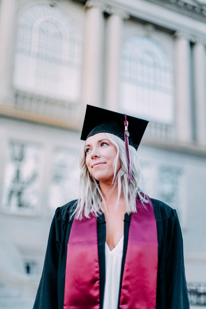 student at graduation